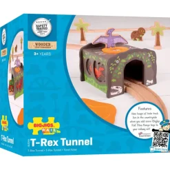 T-Rex Wooden Train Tunnel