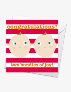 Two Bundles of Joy Baby Card