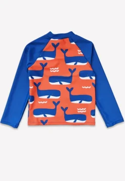 Whale Waves Print Kids' Rash Vest
