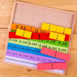 Wooden Fractions Tray