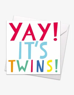 Yay Twins Baby Card