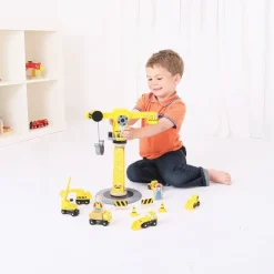 Yellow Crane Construction Set